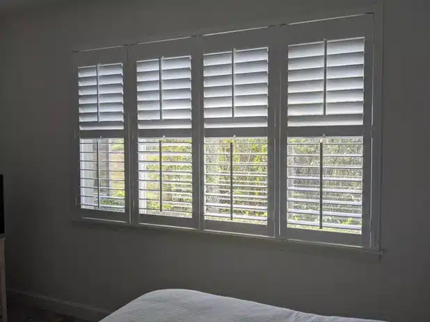 Faux wood blinds