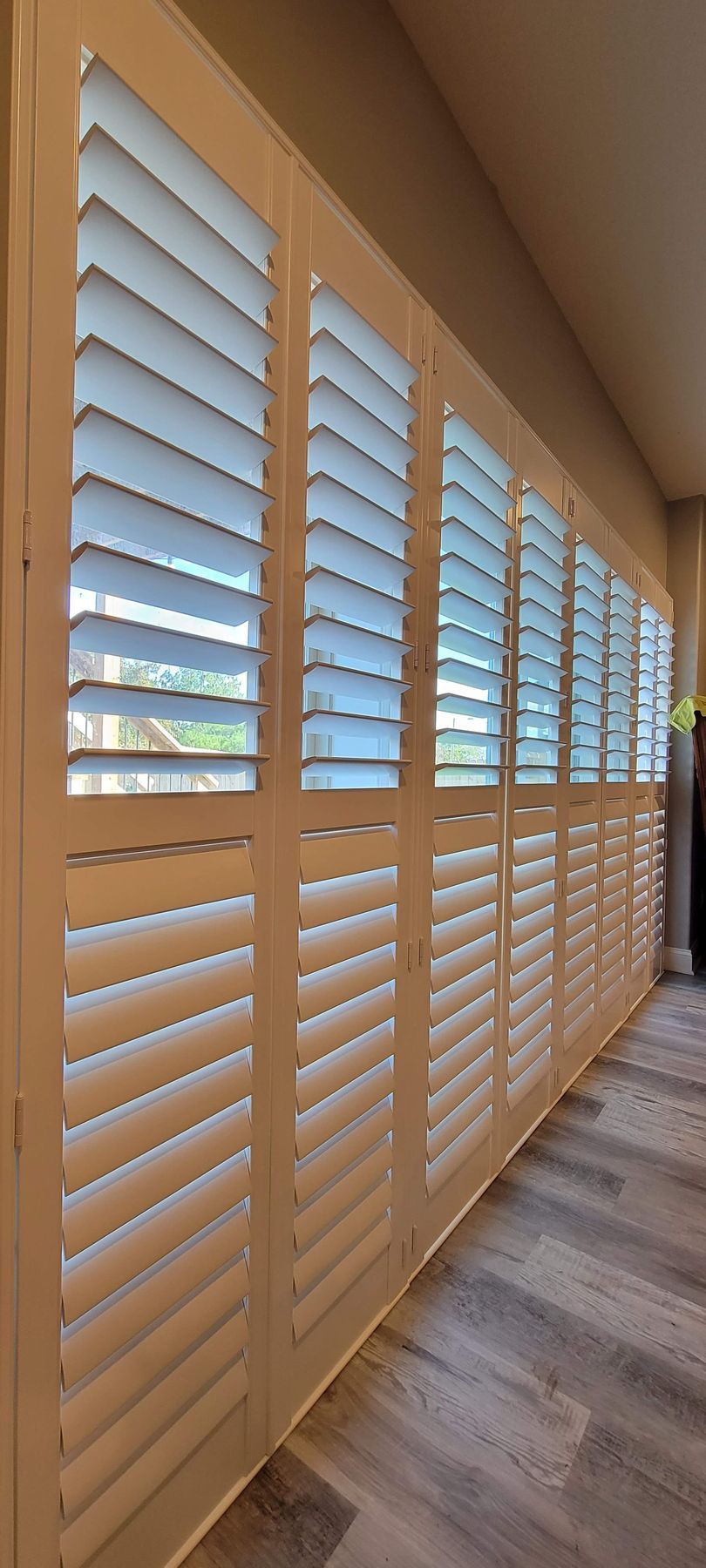 Custom plantation shutters in a Florida room