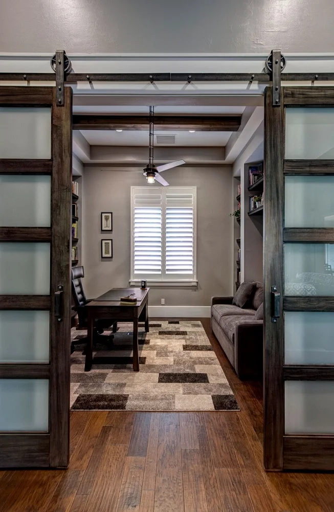 Plantation shutters in a Florida office