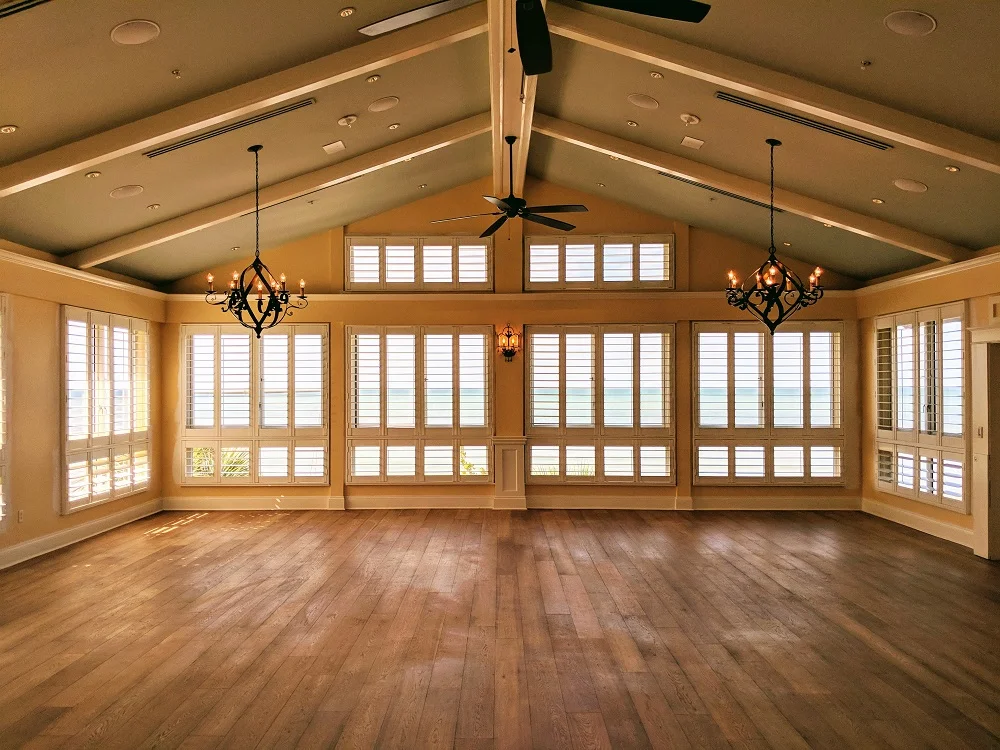 Plantation shutters at the Ritz-Carlton