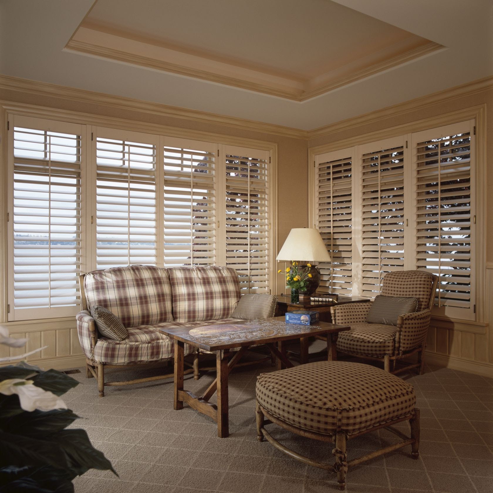 Custom plantation shutters in a Florida home