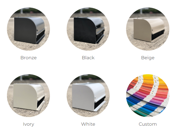 Hardware color options: bronze, black, beige, ivory, white, custom